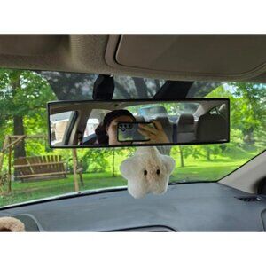 Mirrors Universal 12 Inch Interior Clip On Panoramic Rearview Mirror